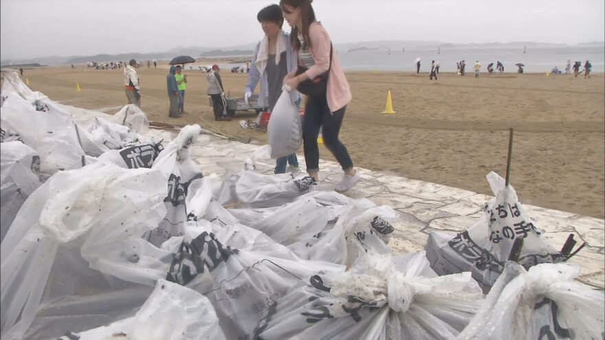 田辺扇ヶ浜海水浴場 清掃活動