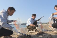 みなべ町で自動車青年会議所清掃活動